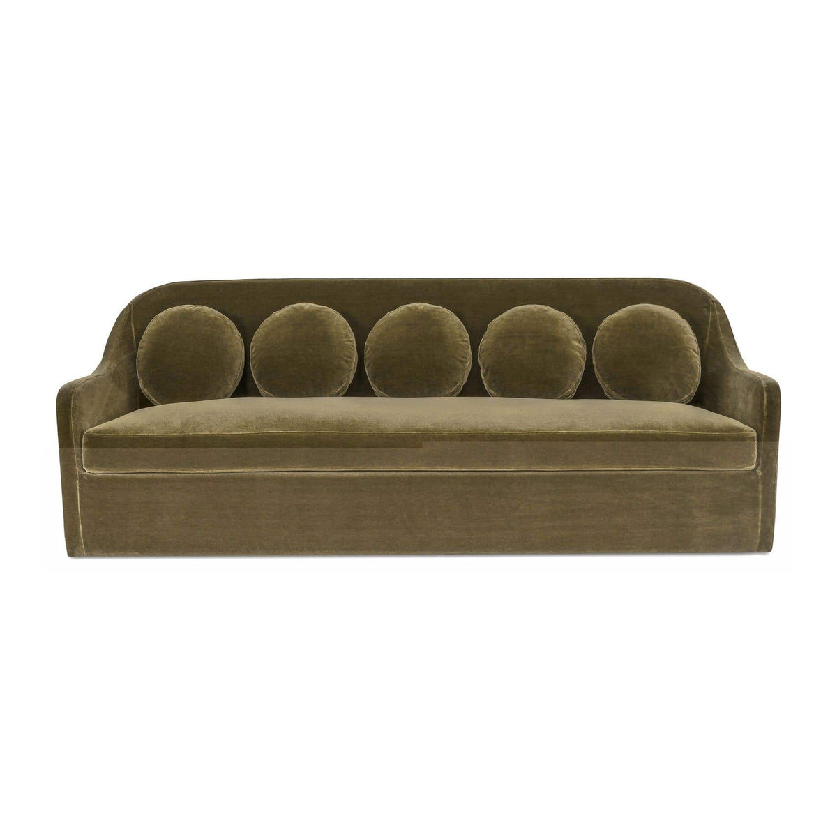 Rialto Sofa Dark Green Faux Mohair by Moe's Home Collection