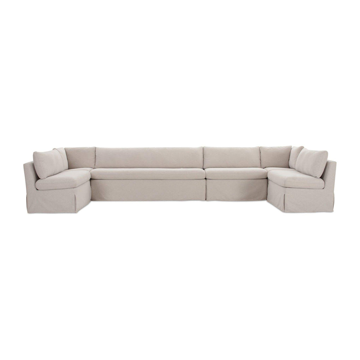 Fable Slipcover Dining Banquette U-Shape Beige 168 in. by Moe's Home Collection