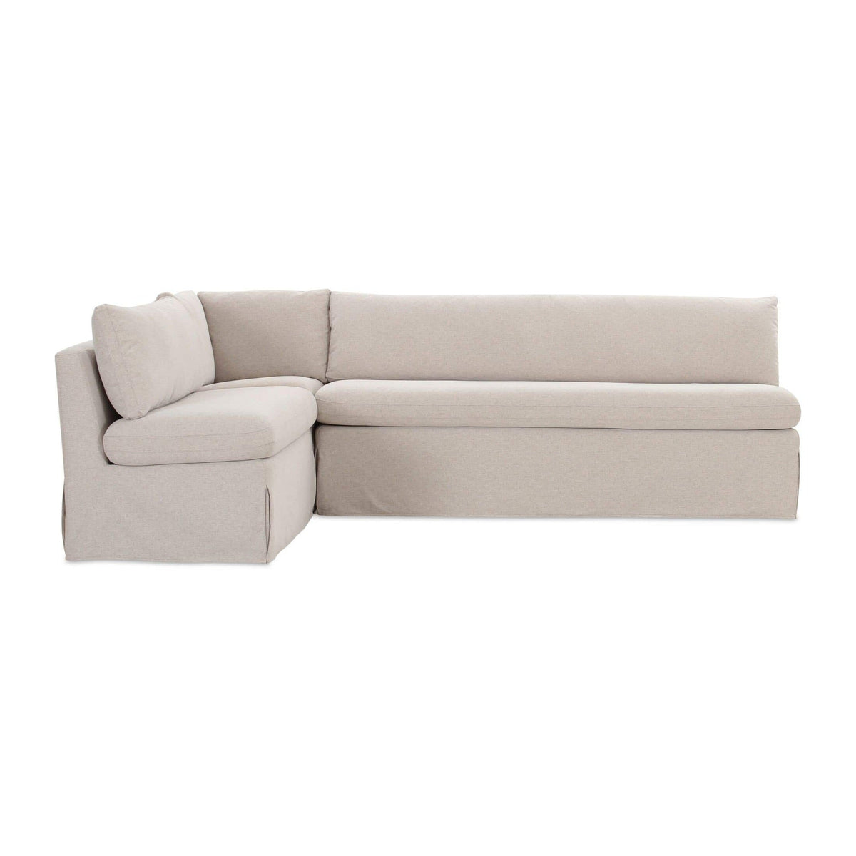 Fable Slipcover Dining Banquette L-Shape Beige 100.5 in. by Moe's Home Collection
