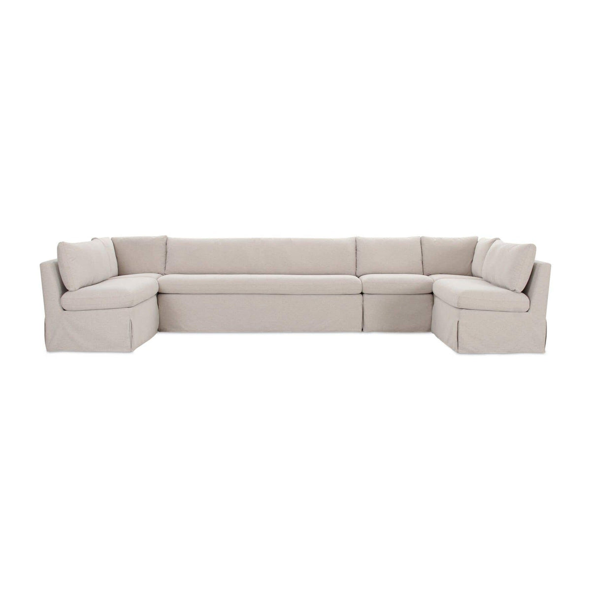 Fable Slipcover Dining Banquette U-Shape Beige 154 in. by Moe's Home Collection