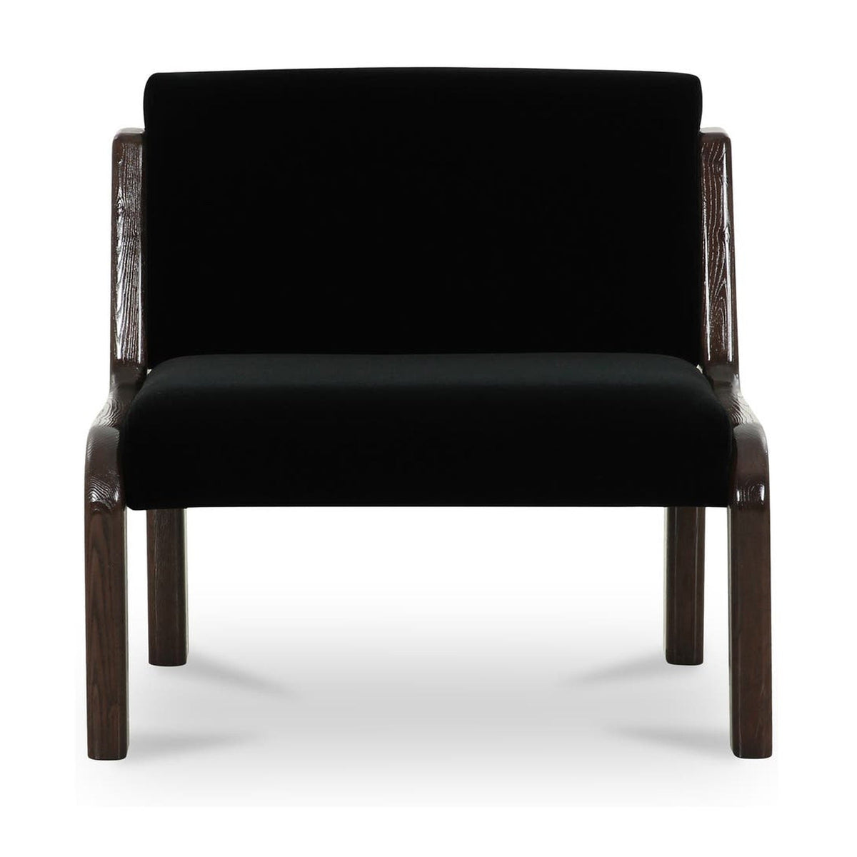 Edie Accent Chair Black Faux Mohair by Moe's Home Collection