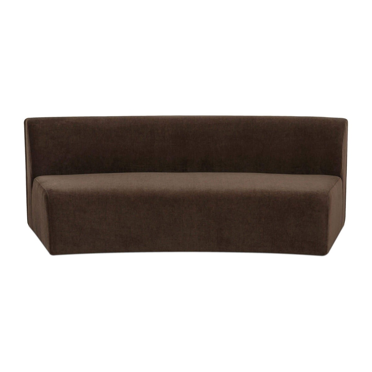 Naomi Concave Sofa Dark Brown by Moe's Home Collection