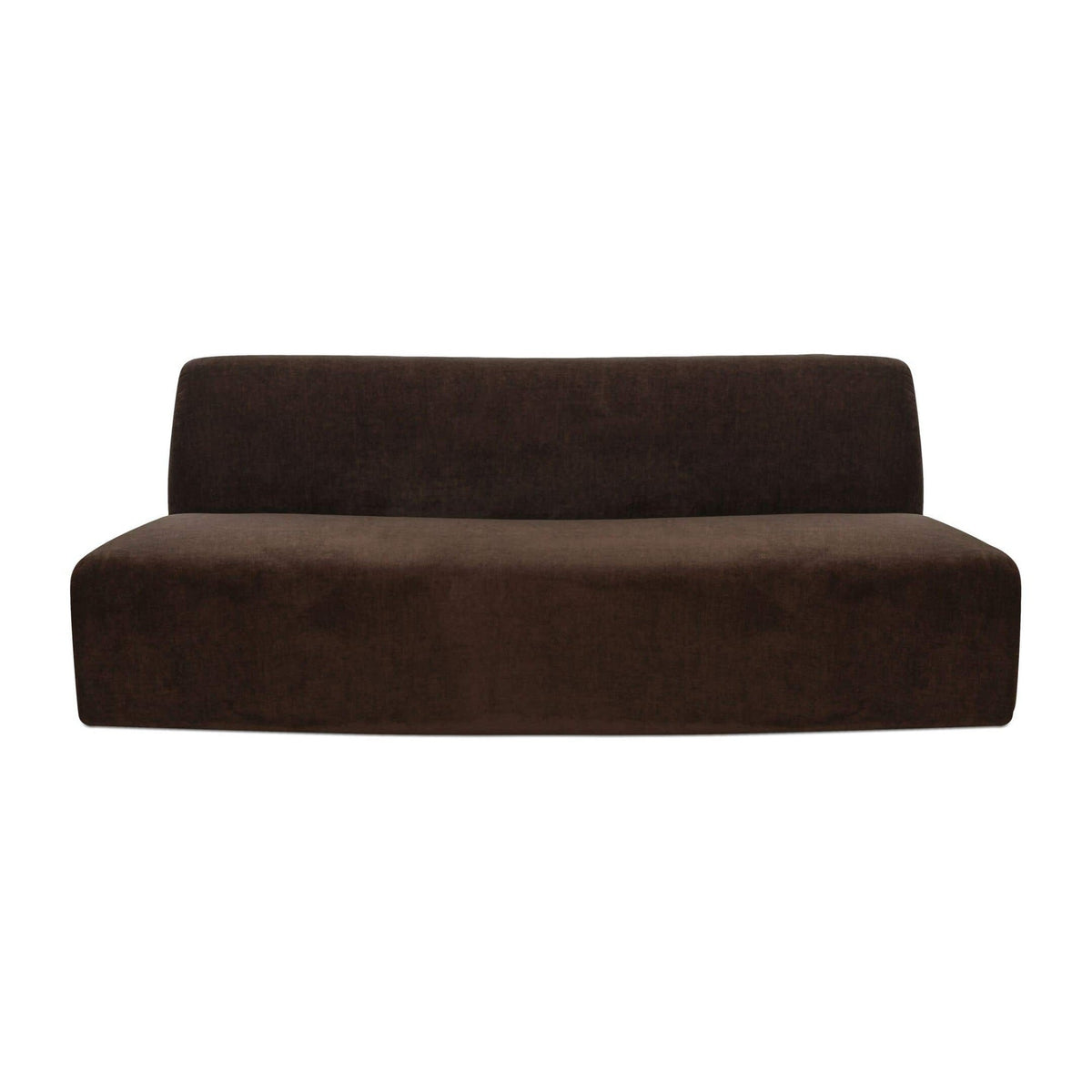 Naomi Convex Sofa Dark Brown by Moe's Home Collection