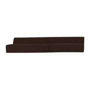 Naomi 2 Piece Wave Modular Sectional Dark Brown by Moe's Home Collection