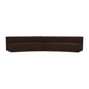 Naomi 2 Piece Concave Modular Sectional Dark Brown by Moe's Home Collection