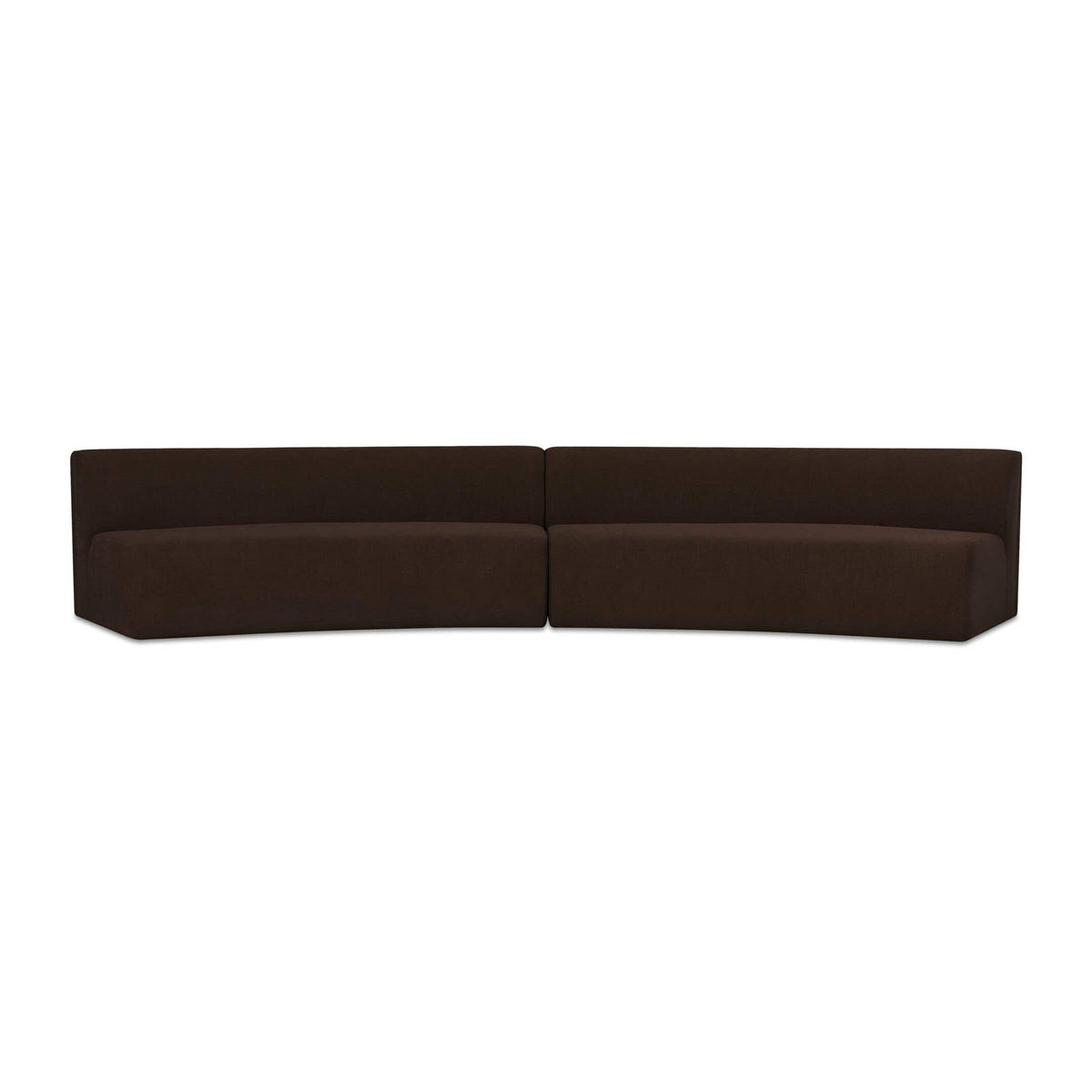 Naomi 2 Piece Concave Modular Sectional Dark Brown by Moe's Home Collection