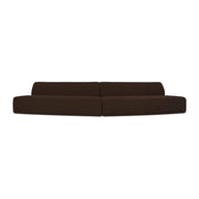 Naomi 2 Piece Convex Modular Sectional Dark Brown by Moe's Home Collection