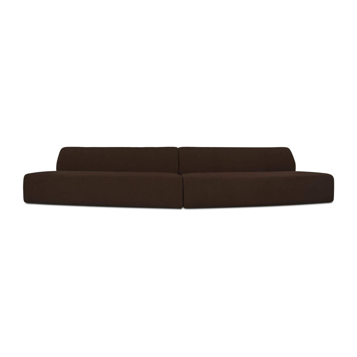 Naomi 2 Piece Convex Modular Sectional Dark Brown by Moe's Home Collection