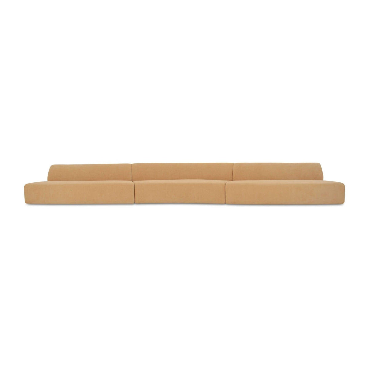 Naomi 3 Piece Wave Modular Sectional Golden Yellow by Moe's Home Collection