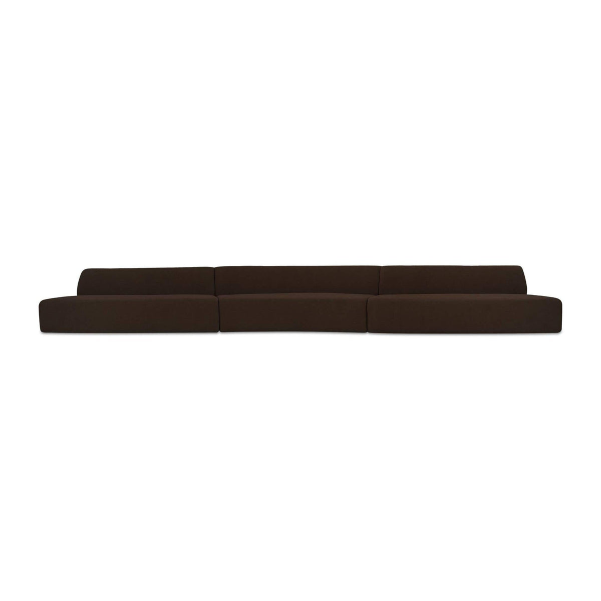 Naomi 3 Piece Wave Modular Sectional Dark Brown by Moe's Home Collection