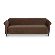 Harmony Sofa Dark Brown Faux Mohair by Moe's Home Collection