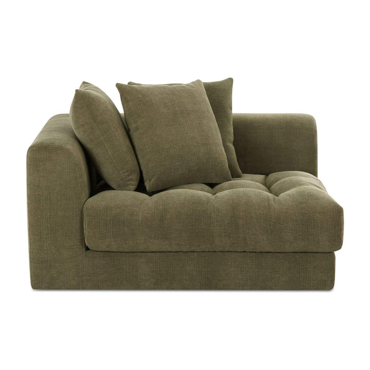 Davie Left Arm Facing Chair Olive by Moe's Home Collection