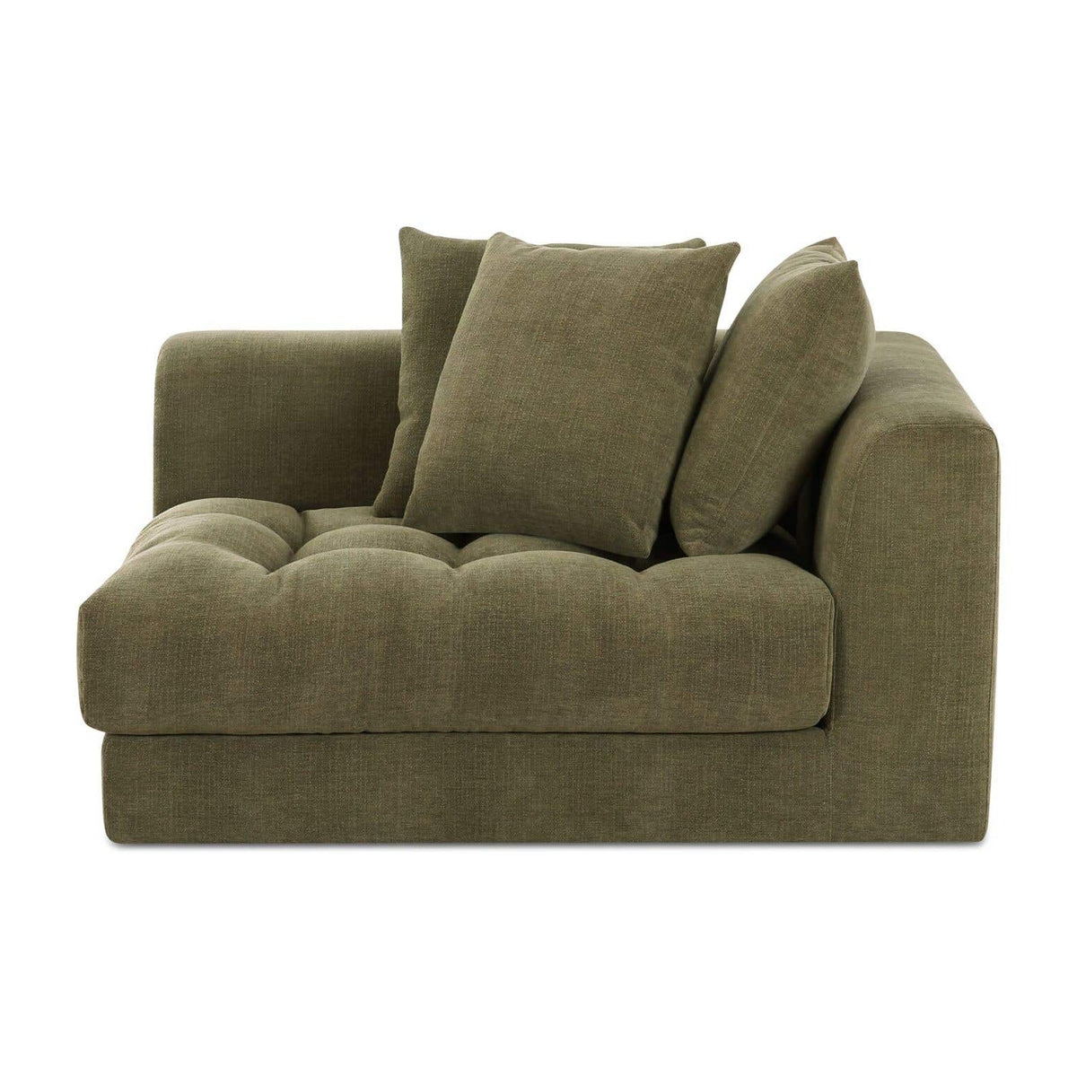 Davie Right Arm Facing Chair Olive by Moe's Home Collection