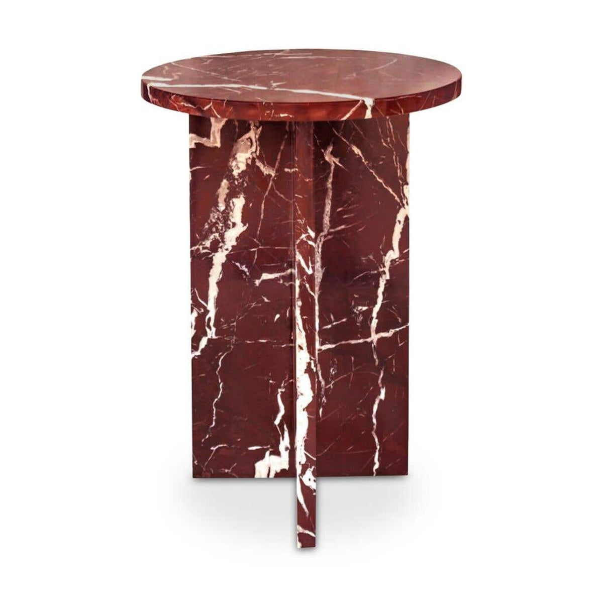 Grace Accent Table Rosso Levante Marble by Moe's Home Collection