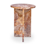Grace Accent Table Orange Levante Marble by Moe's Home Collection