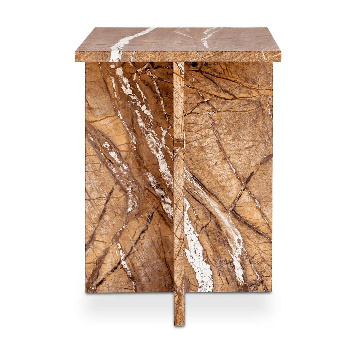 Blair Accent Table Golden Forest Marble by Moe's Home Collection