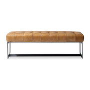Wyatt Leather Bench Tan by Moe's Home Collection