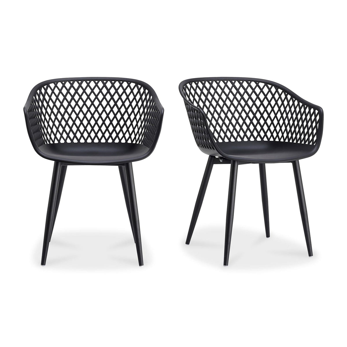 Piazza Outdoor Chair Black - Set Of Two by Moe's Home Collection