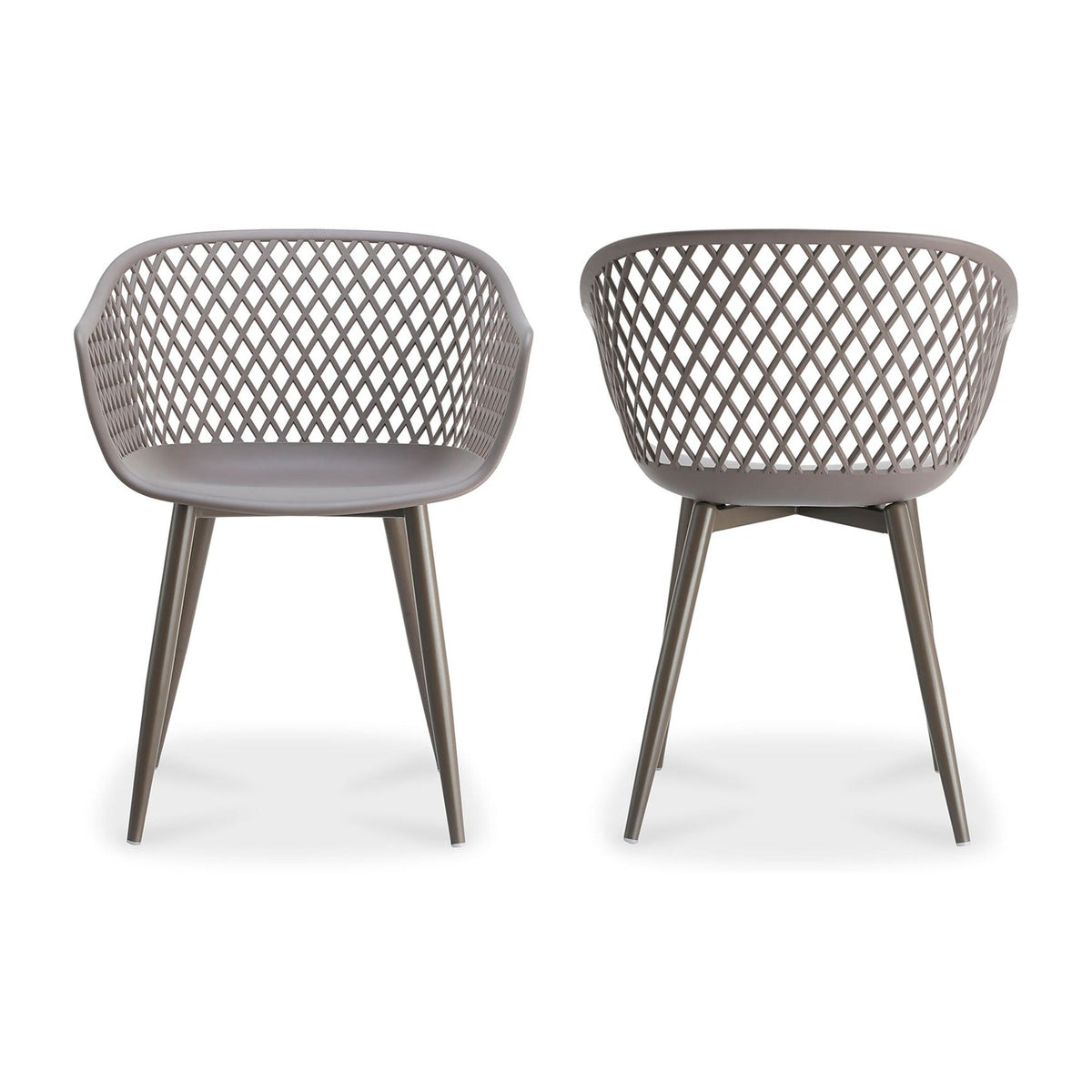 Piazza Outdoor Chair Grey - Set Of Two by Moe's Home Collection