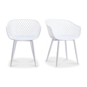 Piazza Outdoor Chair White - Set Of Two by Moe's Home Collection