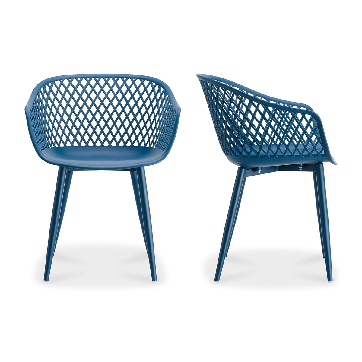 Piazza Outdoor Chair Blue - Set Of Two by Moe's Home Collection