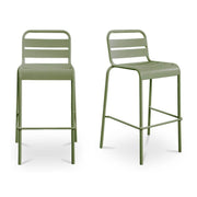 Kade Outdoor Bar Stool Green Set of Two by Moe's Home Collection