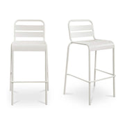 Kade Outdoor Bar Stool White Set of Two by Moe's Home Collection