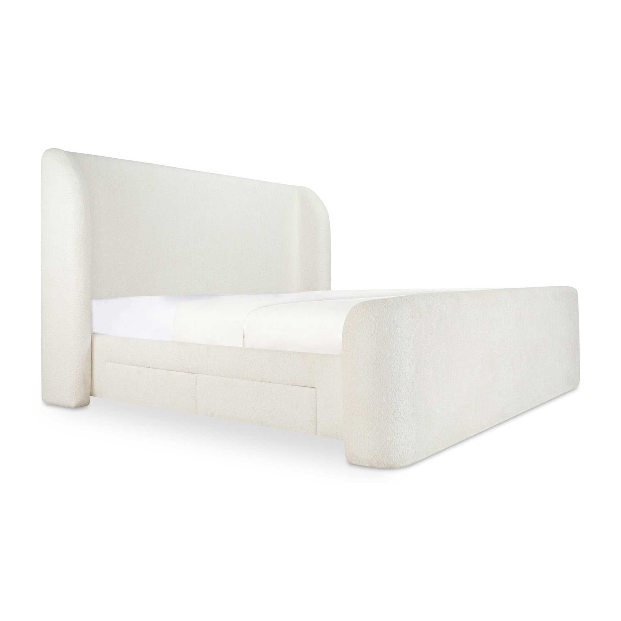 Sophia Queen Storage Bed Cream by Moe's Home Collection