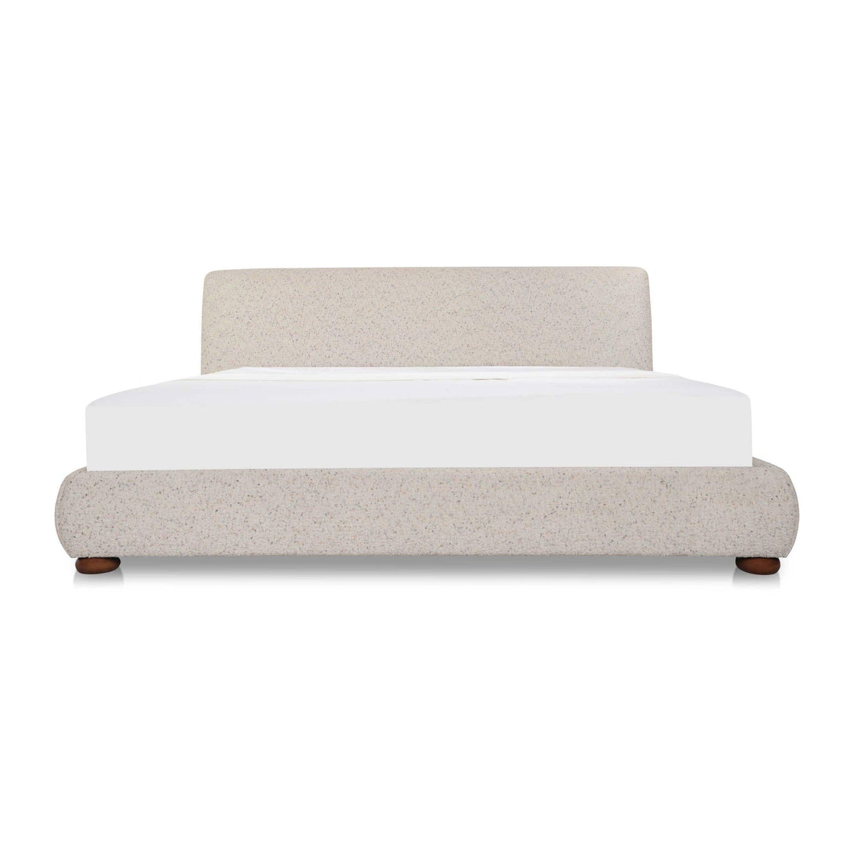 Beau King Storage Bed Speckled Light Grey by Moe's Home Collection