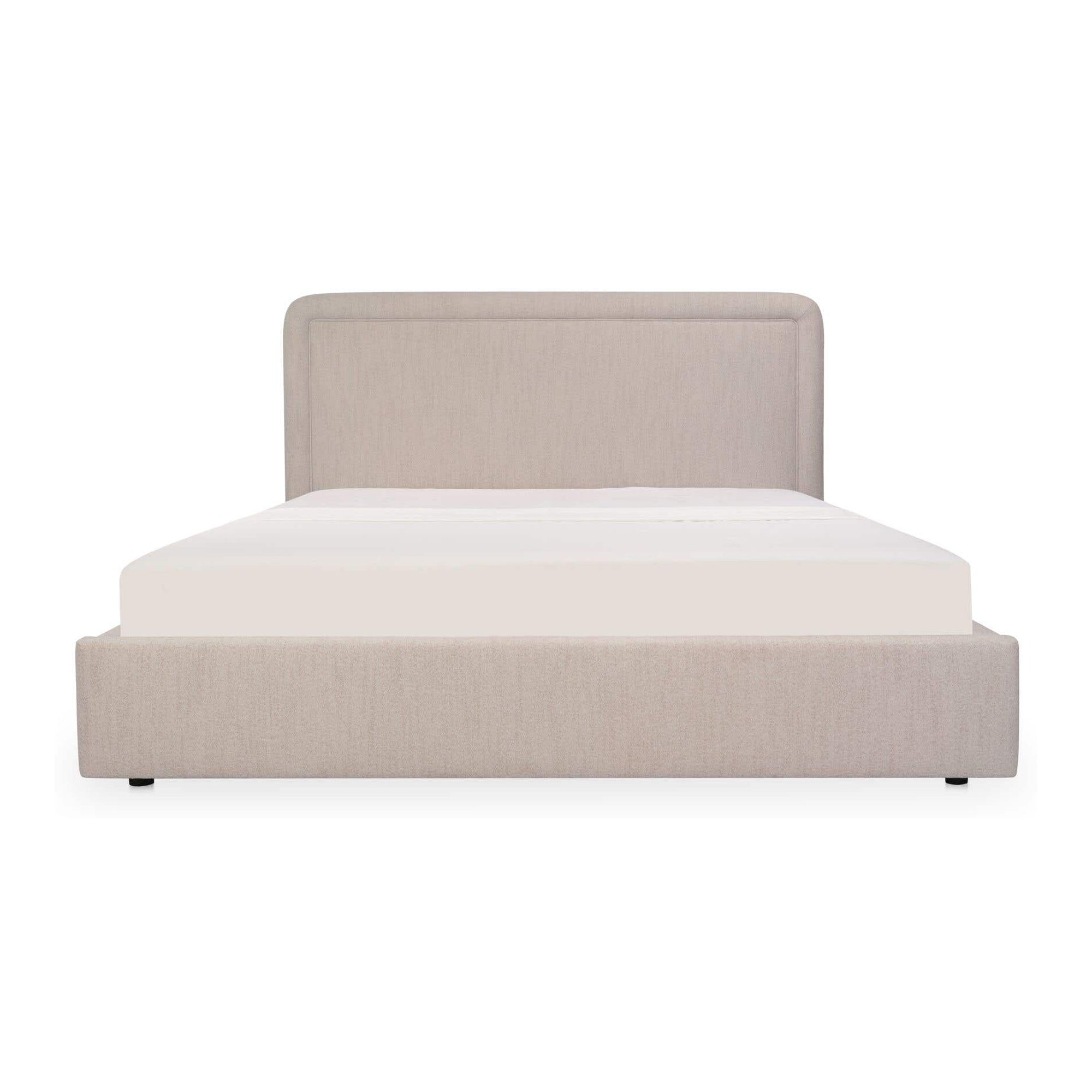 Simon Queen Storage Bed Flecked Beige by Moe's Home Collection