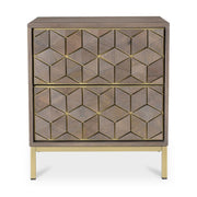 Corolla Nightstand Light Grey by Moe's Home Collection