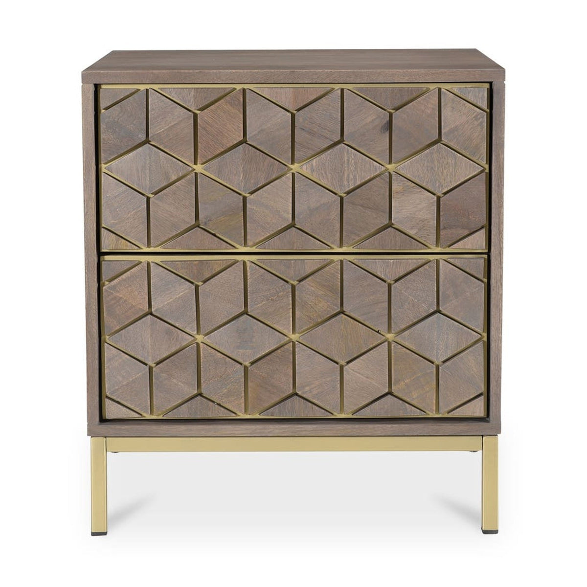 Corolla Nightstand Light Grey by Moe's Home Collection