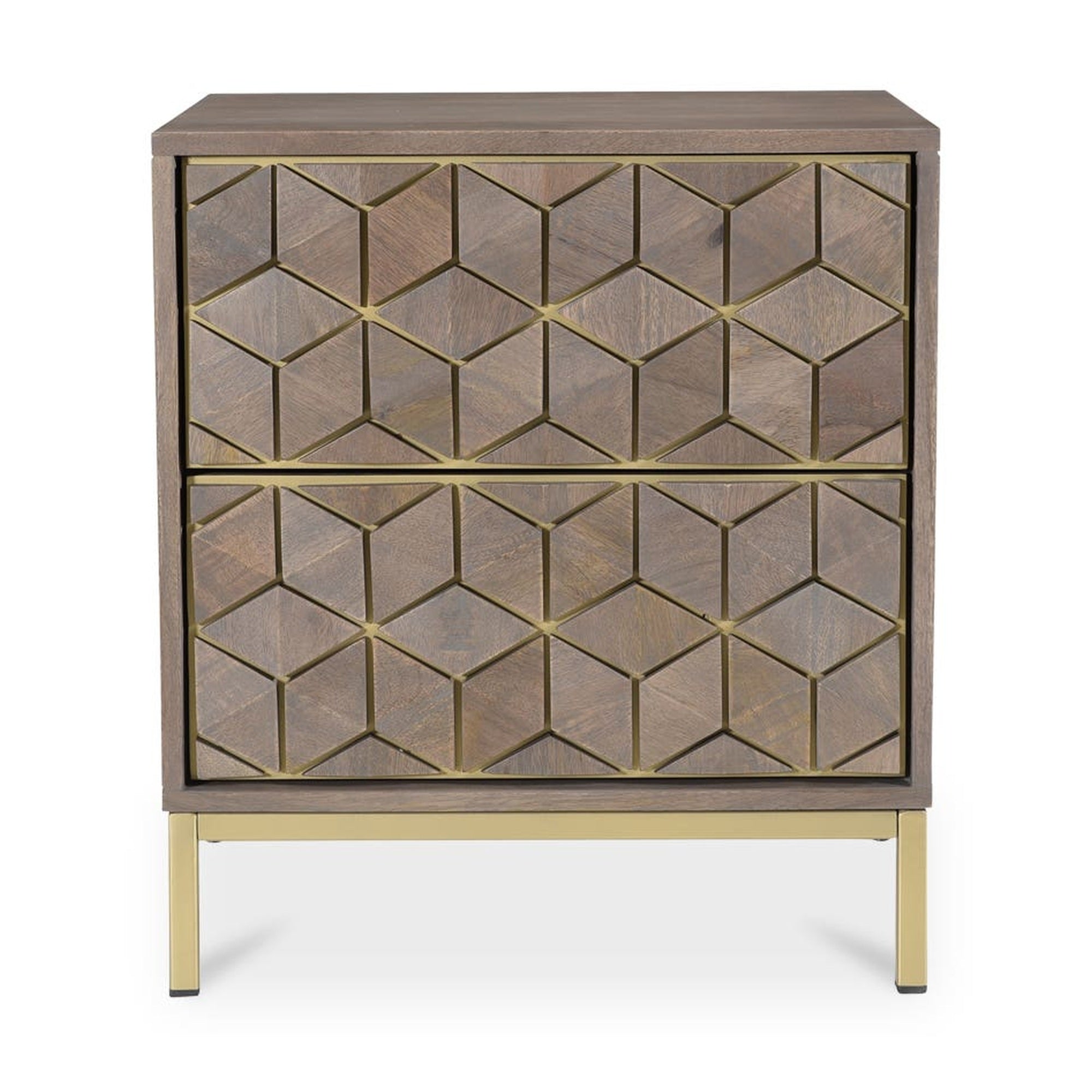 Corolla Nightstand Light Grey by Moe's Home Collection