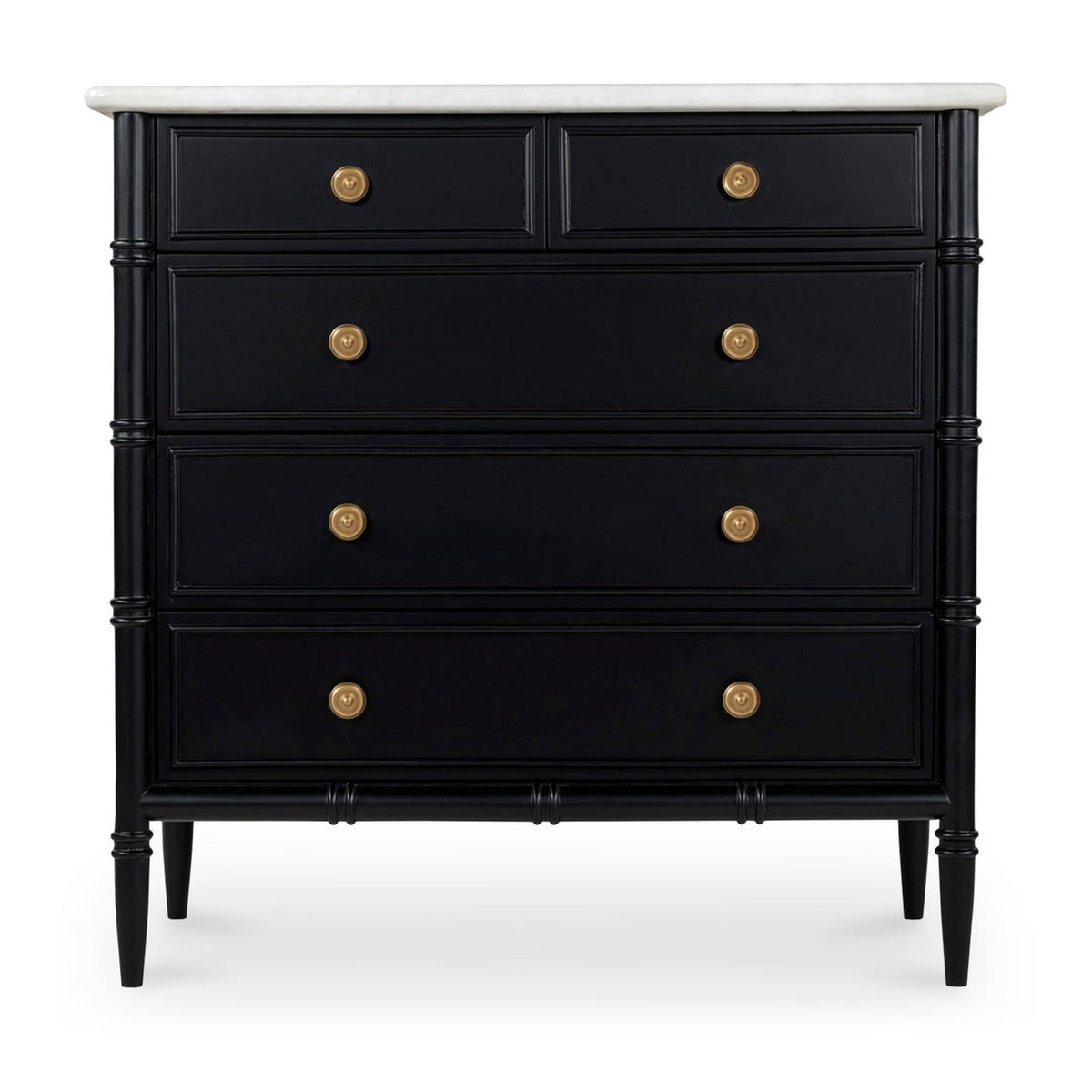 Eleanor 5 Drawer Chest Black by Moe's Home Collection