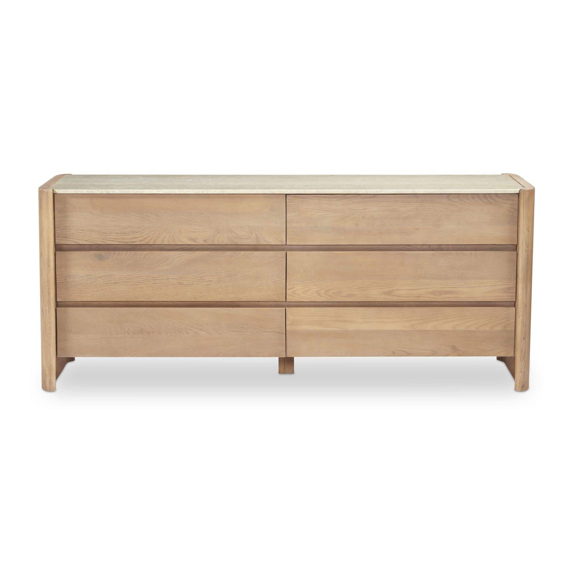 Lane 6 Drawer Dresser Natural by Moe's Home Collection
