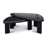 Sophie Outdoor Nesting Table Set Charcoal Lacquer by Moe's Home Collection