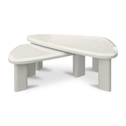 Sophie Outdoor Nesting Table Set Cream Lacquer by Moe's Home Collection