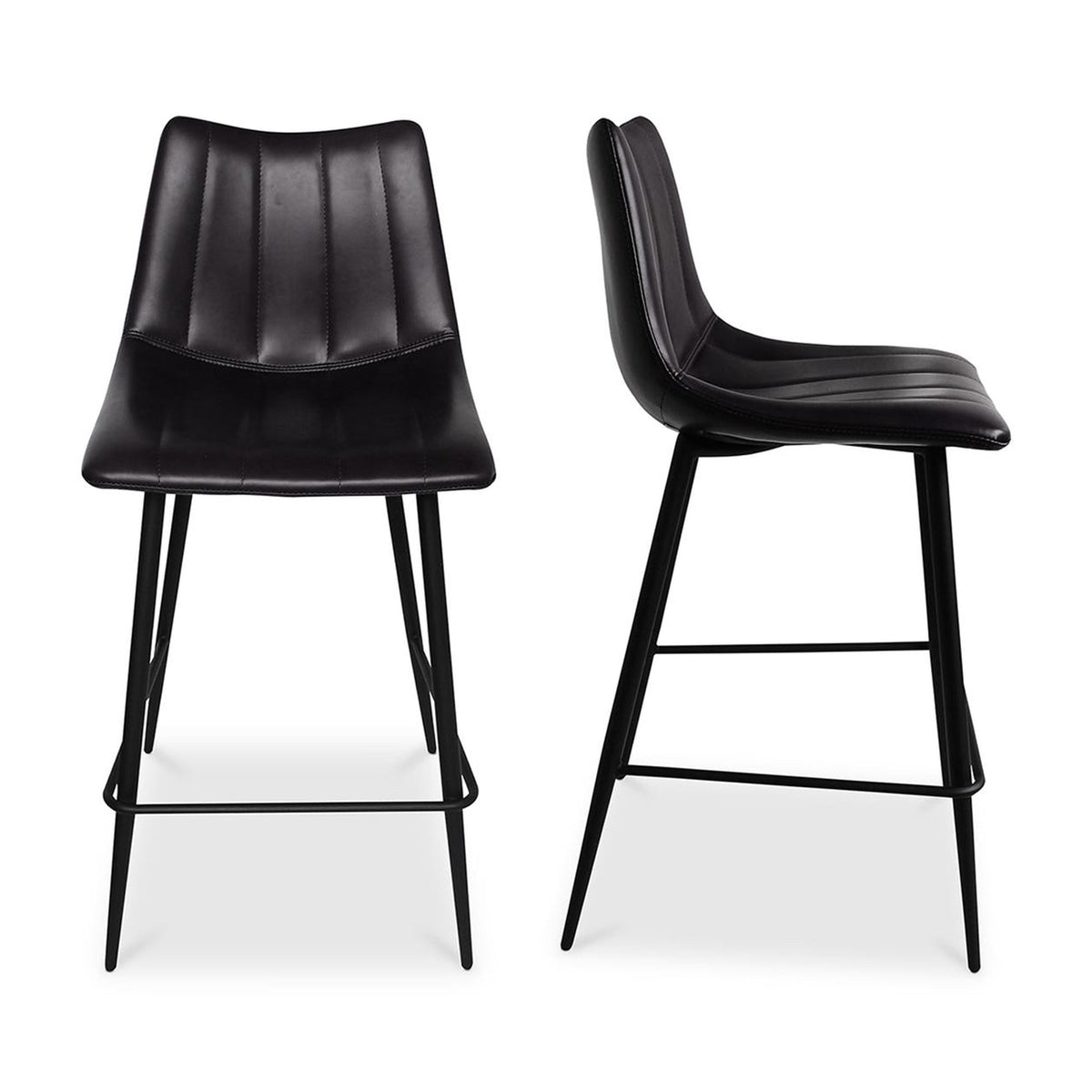 Alibi Counter Stool Matte Black - Set Of Two by Moe's Home Collection