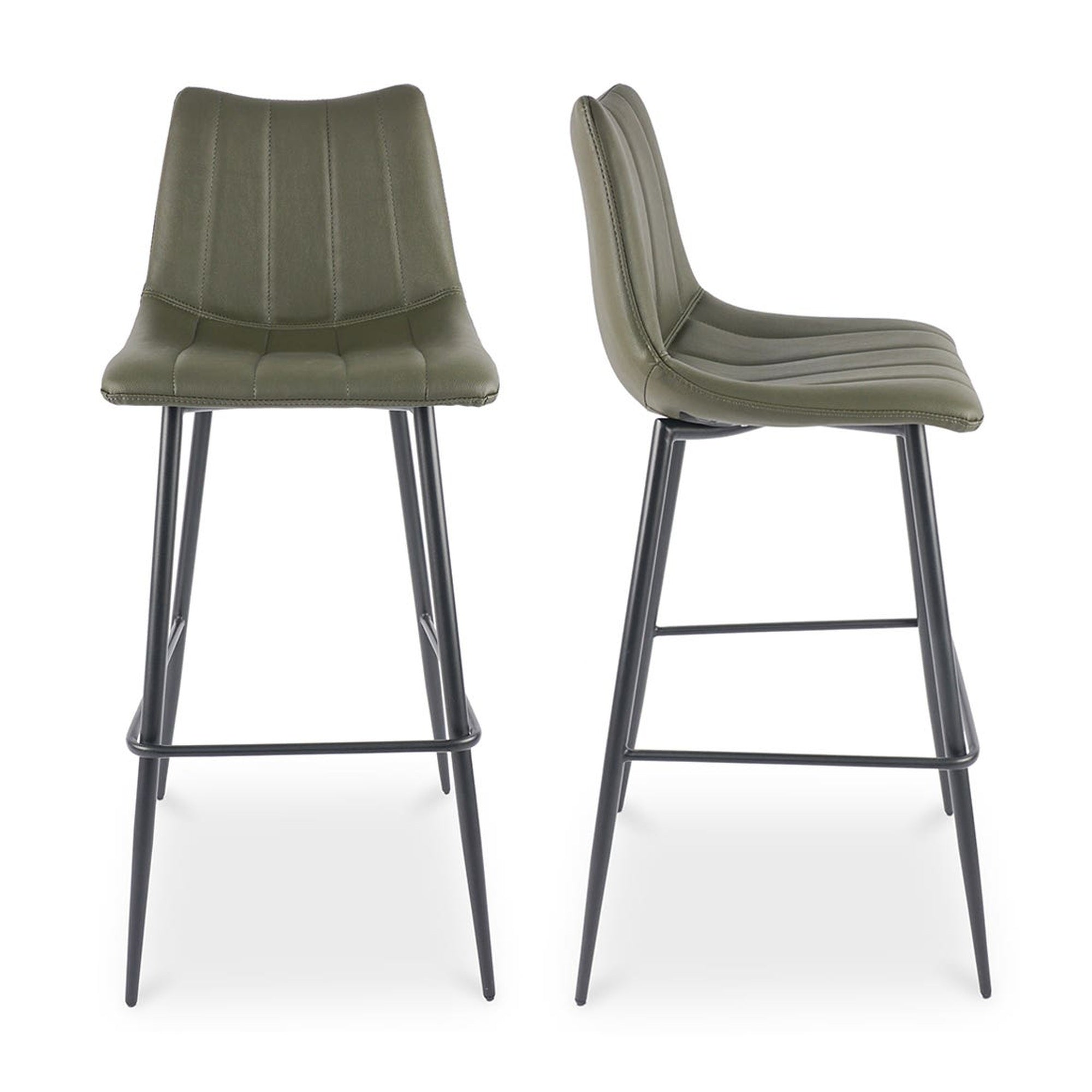 Alibi Bar Stool Dark Green - Set Of Two by Moe's Home Collection
