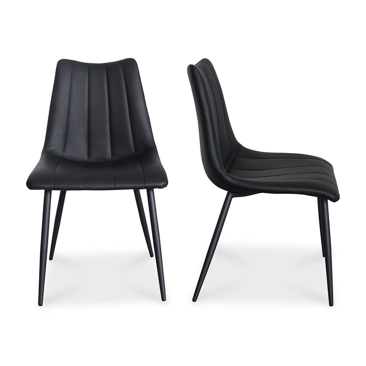 Alibi Dining Chair Matte Black - Set Of Two by Moe's Home Collection