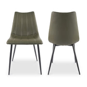 Alibi Dining Chair Dark Green - Set Of Two by Moe's Home Collection