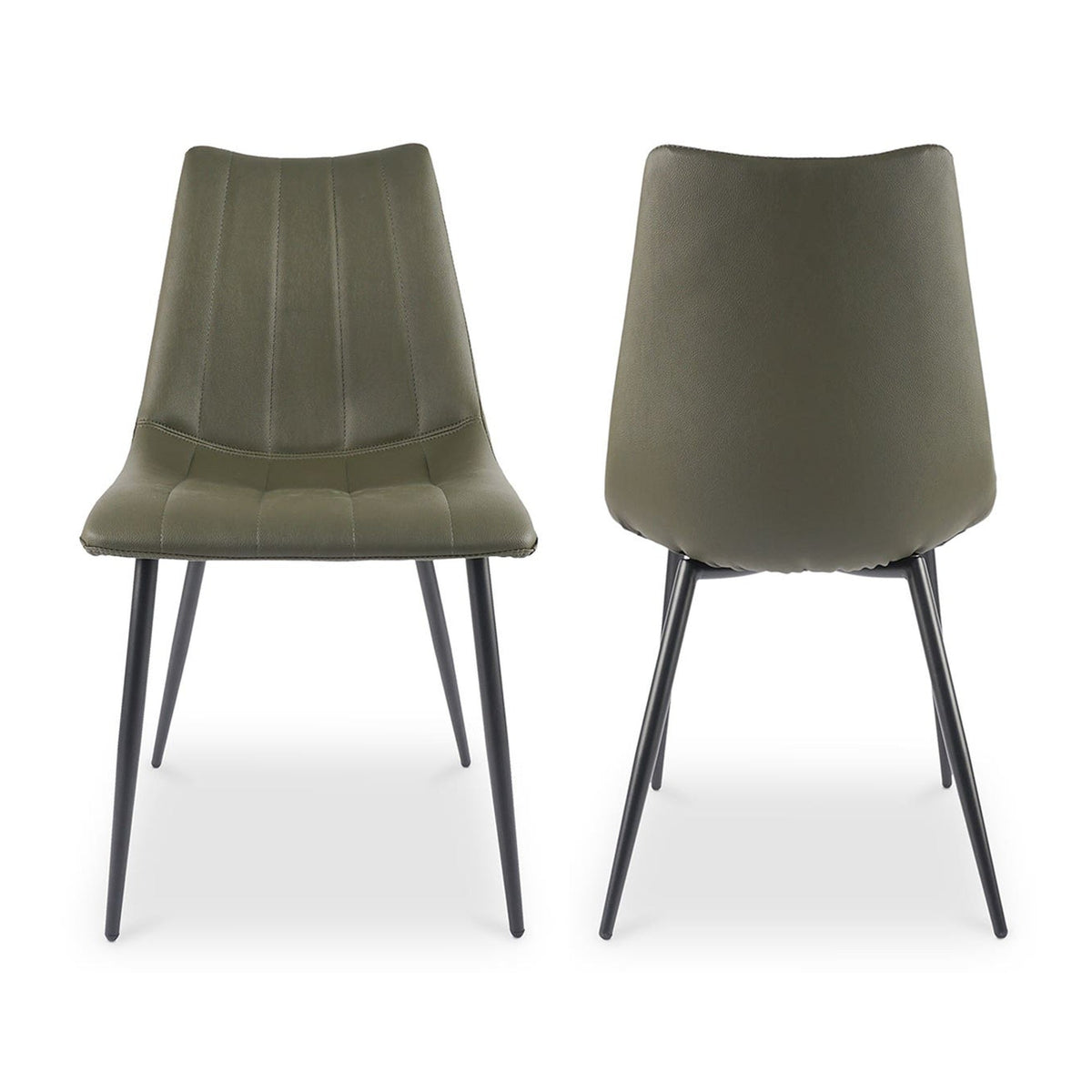 Alibi Dining Chair Dark Green - Set Of Two by Moe's Home Collection