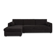 Burrow Sleeper Sectional With Storage Chaise Black Left by Moe's Home Collection