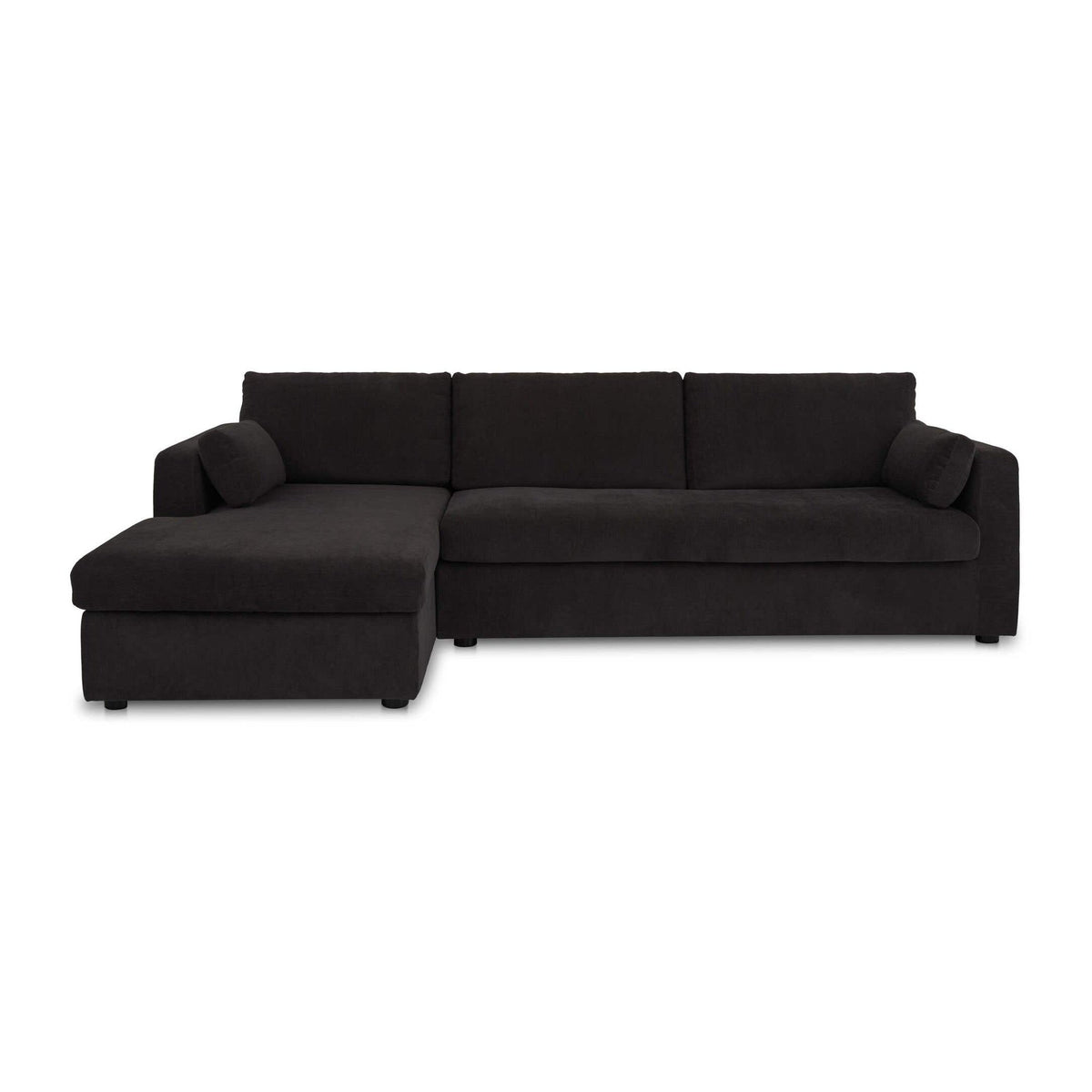 Burrow Sleeper Sectional With Storage Chaise Black Left by Moe's Home Collection