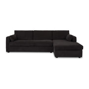 Burrow Sleeper Sectional With Storage Chaise Black Right by Moe's Home Collection