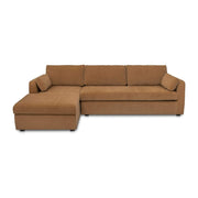 Burrow Sleeper Sectional With Storage Chaise Ginger Left by Moe's Home Collection