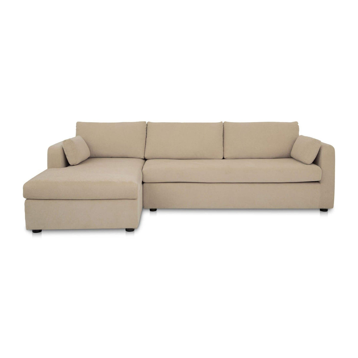 Burrow Sleeper Sectional With Storage Chaise Sand Left by Moe's Home Collection