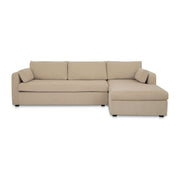 Burrow Sleeper Sectional With Storage Chaise Sand Right by Moe's Home Collection