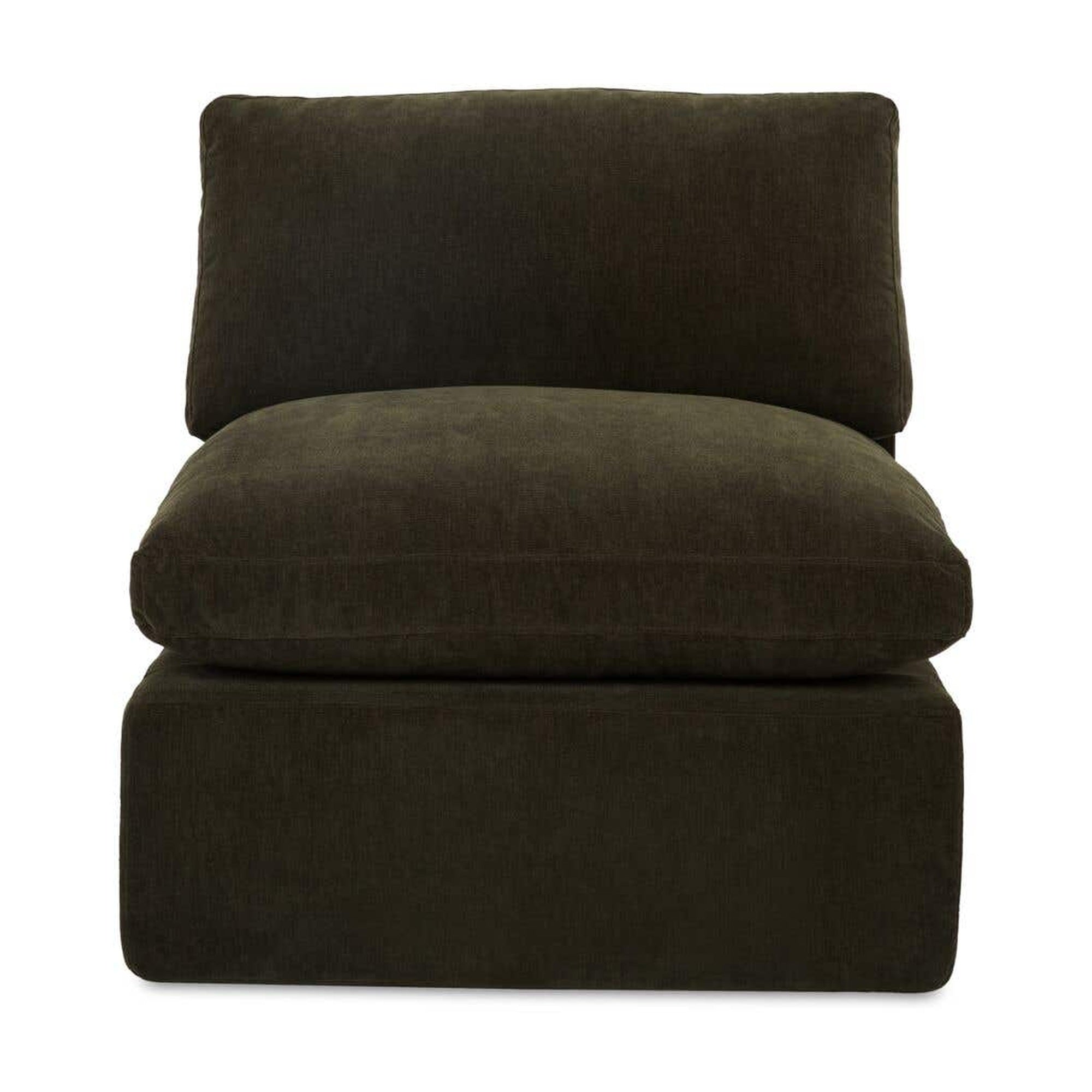 Cates Slipper Chair Dark Green by Moe's Home Collection