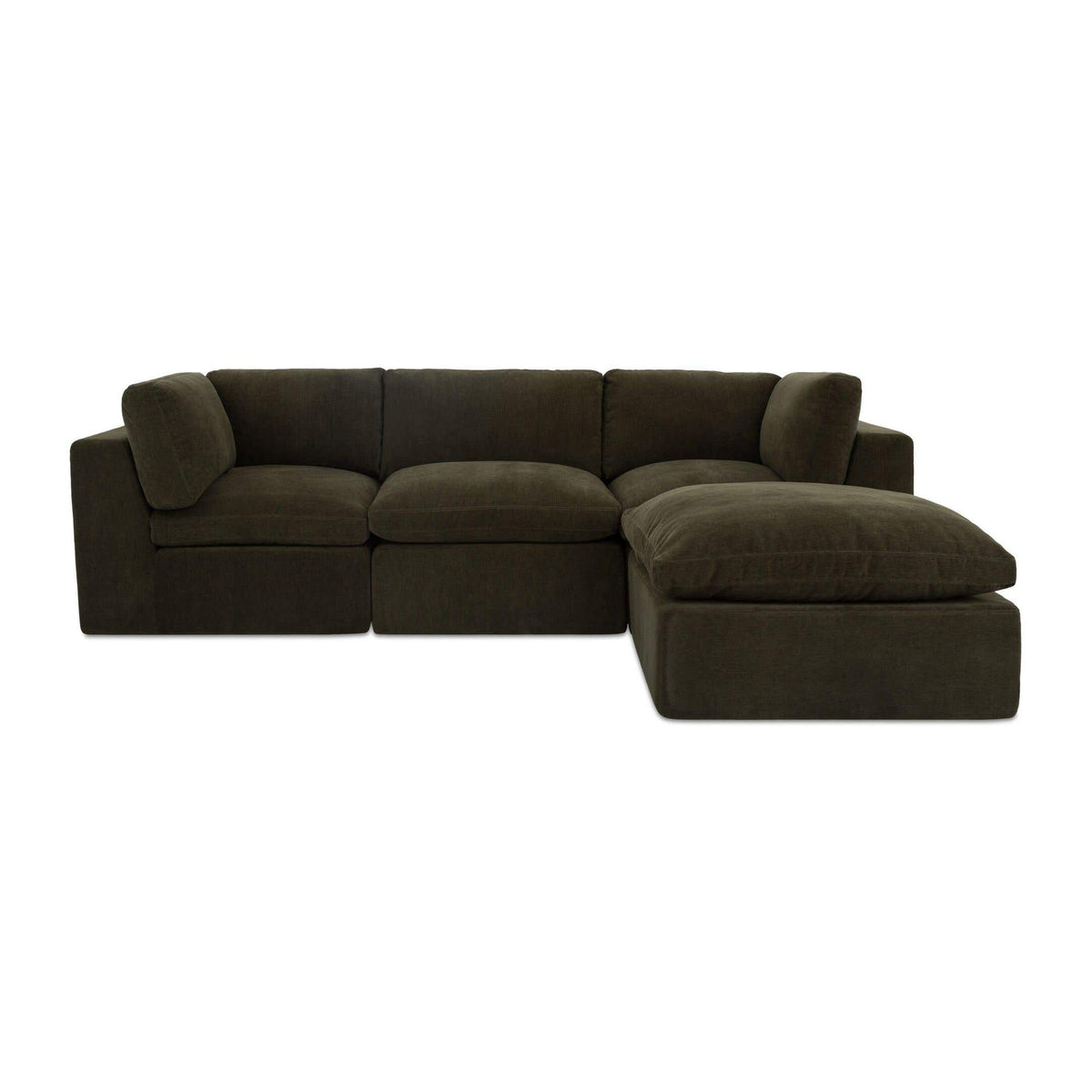 Cates Lounge Modular Sectional Dark Green by Moe's Home Collection